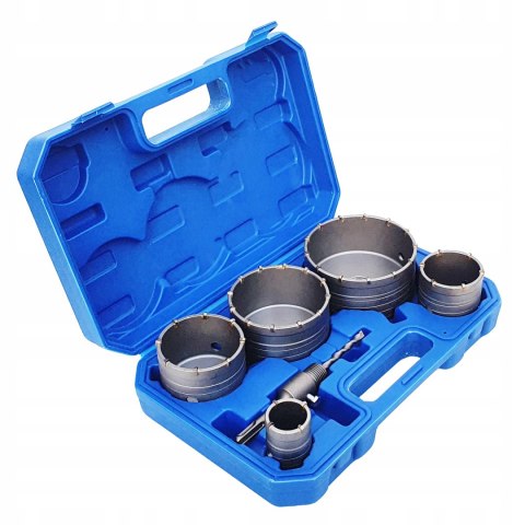 OTWORNICE DO BETONU MURU KORONKI FREZ SDS + 7szt