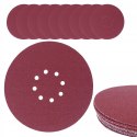 PAPIER ŚCIERNY Z DZIURAMI I RZEPEM NA DYSK 225MM P240 10 SZTUK