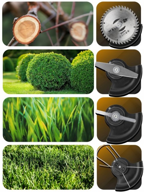 PODKASZARKA AKUMULATOROWA KOSA WYKASZARKA NA KOŁACH 2X 21V 2AH MEGA ZESTAW