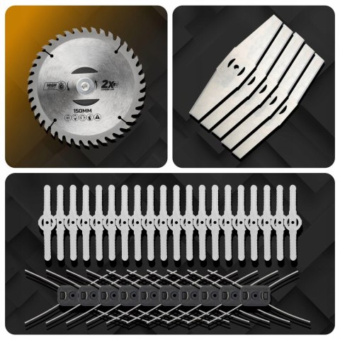 PODKASZARKA AKUMULATOROWA KOSA WYKASZARKA NA KOŁACH 2X 21V 2AH MEGA ZESTAW