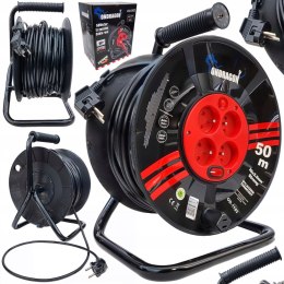 PRZEDŁUŻACZ BĘBNOWY BUDOWLANY DO OGRODU 50M 3x2,5 KABEL NA BĘBNIE +BLOKADA