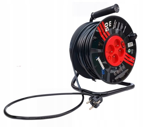 PRZEDŁUŻACZ BĘBNOWY BUDOWLANY DO OGRODU 50M 3x2,5 KABEL NA BĘBNIE +BLOKADA