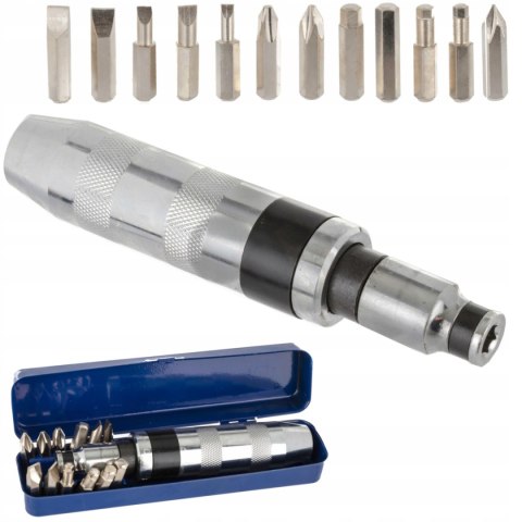 ŚRUBOKRĘT WYKRĘTAK DO POBIJANIA UDAROWY+ 13 BITÓW