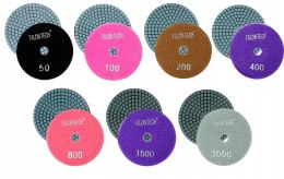 TARCZE DIAMENTOWE DO SZLIFOWANIA NA MOKRO 7SZT.