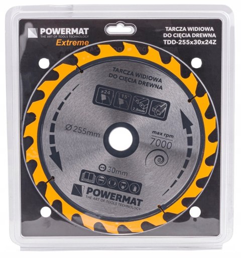 Tarcza WIDIOWA Do Drewna Piły Piła 255 x 30 mm 24Z