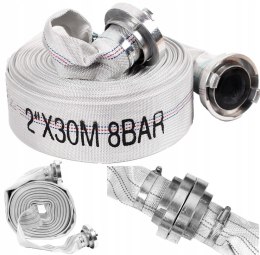 WĄŻ STRAŻACKI DO SZAMBA BRUDNEJ WODY 2 cale 52mm 30m SZYBKOZŁĄCZA DO POMPY