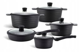 ZESTAW GARNKÓW GARNKI MARMUROWE GRANIT PATELNIA