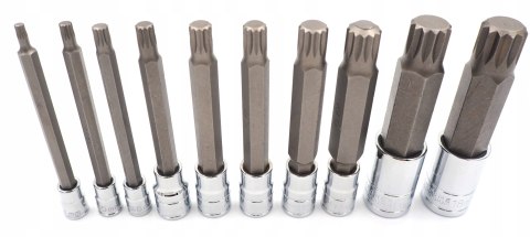 ZESTAW NASADEK KOŃCÓWKI BITY SPLINE M4-M18 DŁUGIE