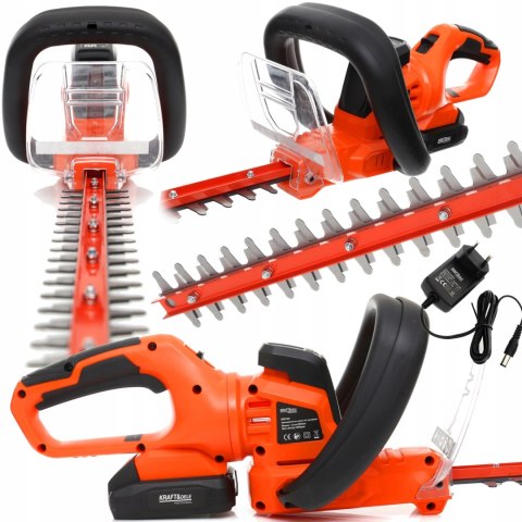 AKUMULATOROWE NOŻYCE DO ŻYWOPŁOTU KRZEWÓW 52cm 18V