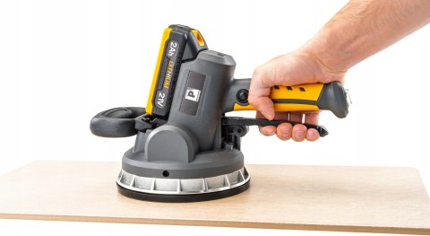 POWERMAT PRZYSSAWKA WIBRACYJNA DO PŁYTEK +2x 2Ah AKUMULATOR 21V WALIZKA