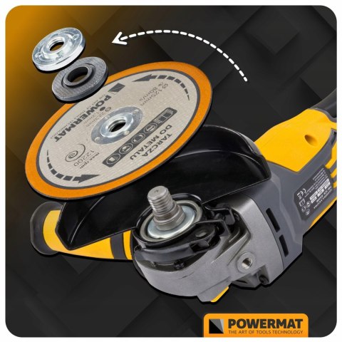 SZLIFIERKA KĄTOWA AKUMULATOROWA BEZSZCZOTKOWA 2 X AKU 4Ah KĄTÓWKA 10 TARCZ