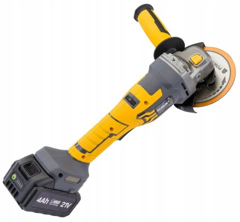 SZLIFIERKA KĄTOWA AKUMULATOROWA BEZSZCZOTKOWA 2 X AKU 4Ah KĄTÓWKA 10 TARCZ