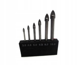 WIERTŁA DO SZKŁA GLAZURY KAFELEK CERAMIKI ZESTAW WIERTEŁ W WALIZCE WIERTŁO