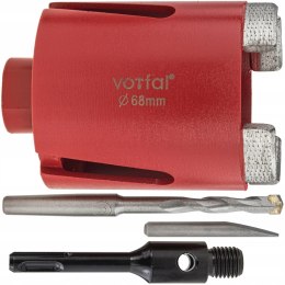 WIERTŁO OTWORNICA DIAMENTOWA KORONKA POD PUSZKI ŻELBETONU BETONU 68 MM M16