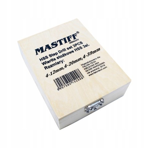 WIERTŁO WIERTŁA STOPNIOWE STOŻKOWE 3el TYTAN 4-39