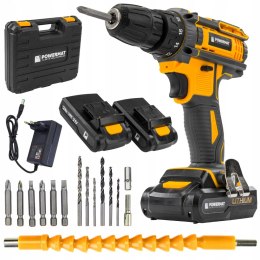 WKRĘTARKA AKUMULATOROWA 21V MOCNA WIERTARKA WKRĘTAK ZAKRĘTARKA 2xAKU + BITY