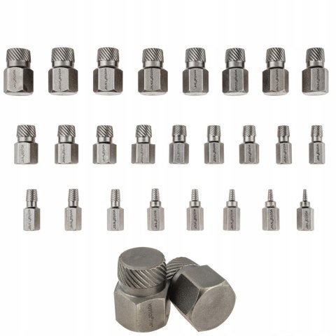 WYKRĘTAKI DO ZERWANYCH URWANYCH ŚRUB ZESTAW 25 SZT