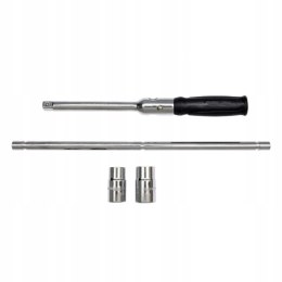 KLUCZ DO KÓŁ SAMOCHODOWYCH SKŁADANY 4 NASADKI ETUI 17-19MM 21-23MM KD10669