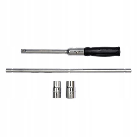 KLUCZ DO KÓŁ SAMOCHODOWYCH SKŁADANY 4 NASADKI ETUI 17-19MM 21-23MM KD10669