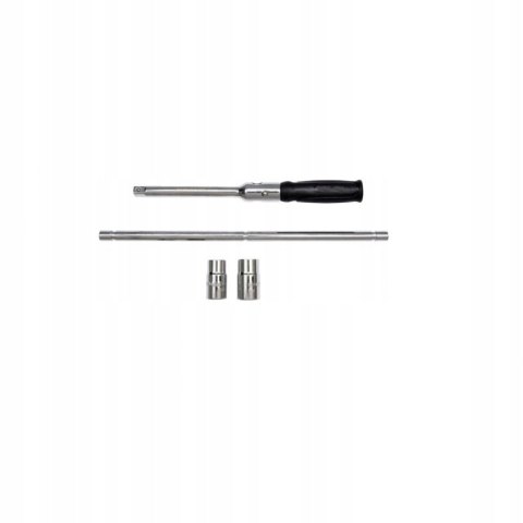 KLUCZ DO KÓŁ SAMOCHODOWYCH SKŁADANY 4 NASADKI ETUI 17-19MM 21-23MM KD10669