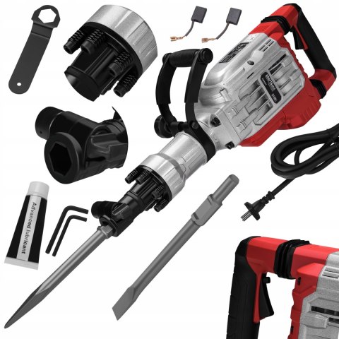 MŁOT WYBURZENIOWY DO KUCIA BETONU HEX-GAN + 2 DŁUTA 75J 3200W MOCNY KD3211