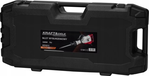 MŁOT WYBURZENIOWY DO KUCIA BETONU HEX-GAN + 2 DŁUTA 75J 3200W MOCNY KD3211