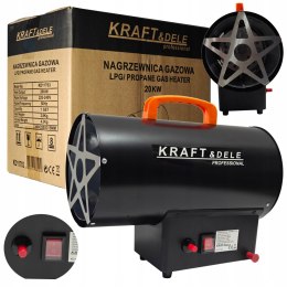 NAGRZEWNICA GAZOWA NA BUTLĘ DMUCHAWA DUŻA MOC 20KW + WĄŻ REDUKTOR KD11703