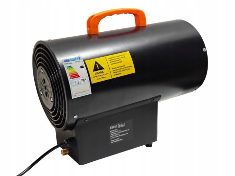 NAGRZEWNICA GAZOWA NA BUTLĘ DMUCHAWA DUŻA MOC 20KW + WĄŻ REDUKTOR KD11703