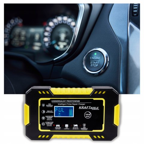 PROSTOWNIK AKUMULATOROWY AUTOMATYCZNY FUNKCJA NAPRAWY 12/24V ŁADOWARKA 10A