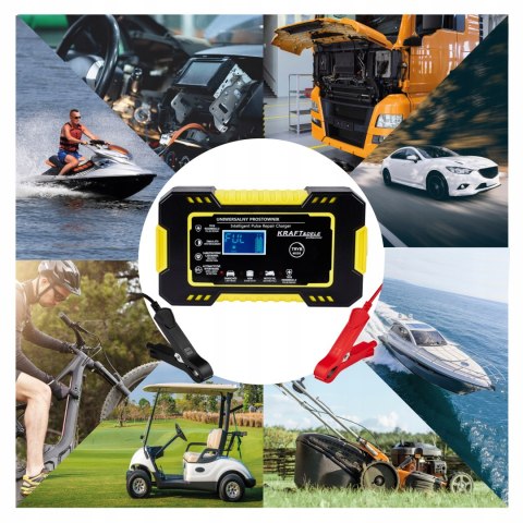 PROSTOWNIK AKUMULATOROWY AUTOMATYCZNY FUNKCJA NAPRAWY 12/24V ŁADOWARKA 10A