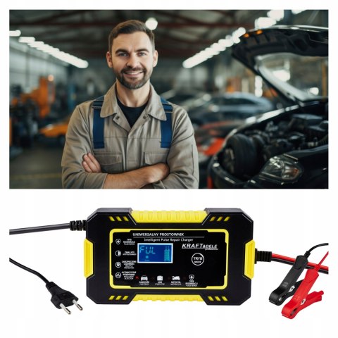 PROSTOWNIK AKUMULATOROWY AUTOMATYCZNY FUNKCJA NAPRAWY 12/24V ŁADOWARKA 10A