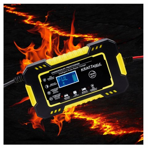 PROSTOWNIK AKUMULATOROWY AUTOMATYCZNY FUNKCJA NAPRAWY 12/24V ŁADOWARKA 10A