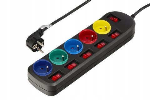Przedłużacz Listwa Zasilająca Sieciowa Czarna 5 Gniazda 230V 1,5M KD4000-CZ