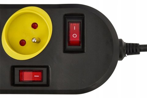 Przedłużacz Listwa Zasilająca Sieciowa Czarna 5 Gniazda 230V 1,5M KD4000-CZ