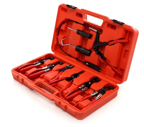 SZCZYPCE DO ŚCIĄGANIA OPASEK ZACISKOWYCH Z DŁUGĄ LINKĄ ZESTAW 9el KD10513