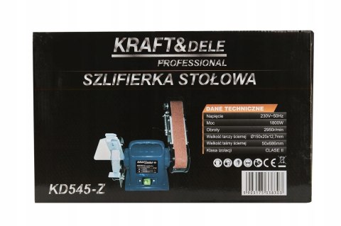 Szlifierka Stołowa Taśmowa Kamienna do Drewna Metalu 2w1 230V 1800W