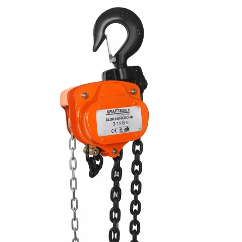 WCIĄGARKA WYCIĄGARKA ŁAŃCUCHOWA RĘCZNA 3 TONY 6M SOLIDNA KRAFT&DELE KD3502