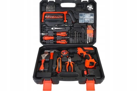 WIERTARKO WKRĘTARKA AKUMULATOROWA UDAROWA WIERTARKA 2xAKU METALOWA GŁOWICA