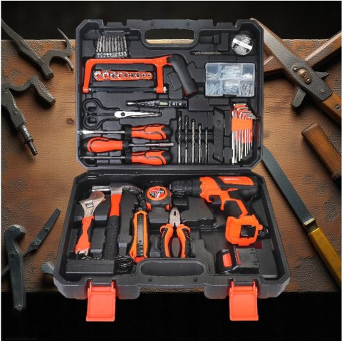 WIERTARKO WKRĘTARKA AKUMULATOROWA UDAROWA WIERTARKA 2xAKU METALOWA GŁOWICA