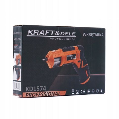 WKRĘTARKA AKUMULATOROWA 3,6V 4NM 1300MAH LED + BITY KD1574