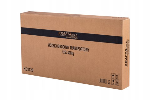 Wózek Ogrodowy Transportowy Składany 400 Kg 125 L Kraft&Dele