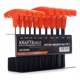 ZESTAW KLUCZE IMBUSOWE IMBUSY 2-10MM SZEŚCIOKĄTNE 10 ELEMENTÓW KD10948