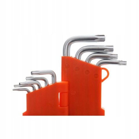 ZESTAW KLUCZY IMBUSOWYCH KULISTYCH I GWIAZDKOWY 18 ELEMENTÓW KD10297