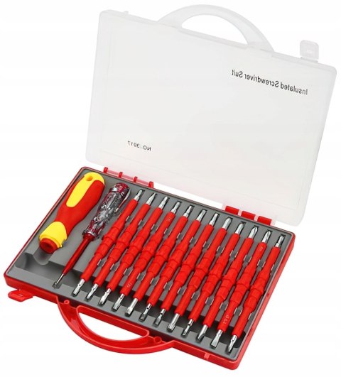 Zestaw Śrubokrętów Izolowanych Elektrycznych Dwustronny 14 Elem. Kraft&Dele