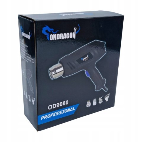 2200W OPALARKA ELEKTRYCZNA 2 BIEGI REGULACJA 4 DYSZE WALIZKA 600C MOCNA