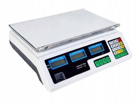 ELEKTRONICZNA WAGA SKLEPOWA LCD KALKULACYJNA 40 kg