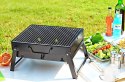 GRILL SKŁADANY TURYSTYCZNY WALIZKA PRZENOŚNY OGRODOWY WĘGLOWY Z UCHWYTEM