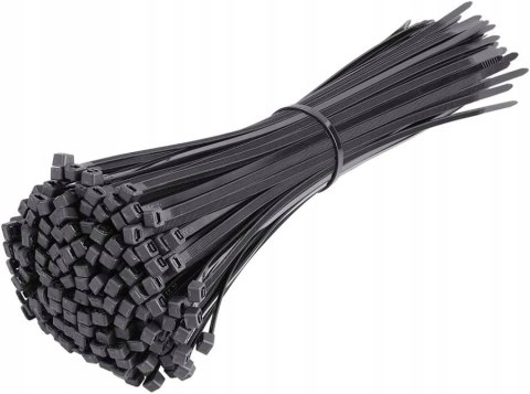 OPASKI ZACISKOWE KABLOWE TRYTKI UV CZARNE 4,8X400