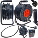 PRZEDŁUŻACZ BĘBNOWY BUDOWLANY DO OGRODU 25M 3x2,5 KABEL LISTWA NA BĘBNIE CE