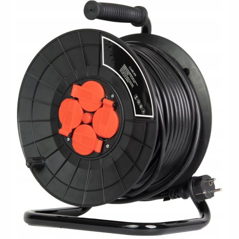 PRZEDŁUŻACZ NA BĘBNIE 3x2,5 50m BĘBNOWY BUDOWLANY ZWIJAK OGRODOWY
